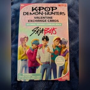 🦋 New Netflix KPOP Demon Hunters Saja Boys Valentine Cards 16 Count